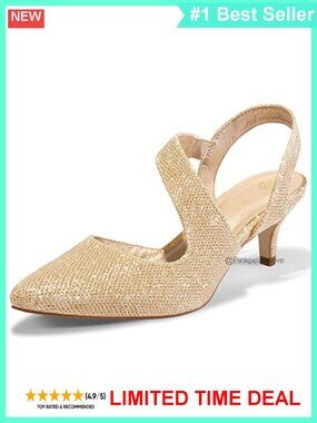 Women's Kitten Heel Slingback Pumps Pointed Toe 2 Inch Dress Shoes